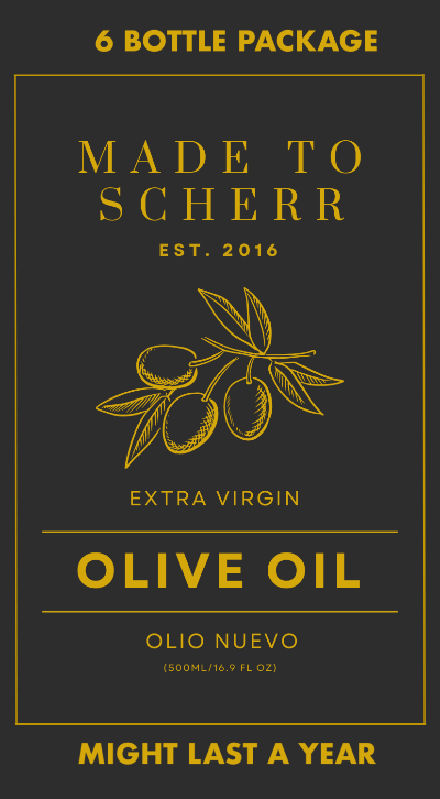 6 Bottles Package - Italian Extra Virgin Olive Oil PICKED AND PRESSED OCT 2024